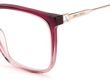 Designer Women Jimmy Choo Eyeglasses: JC341 - Burgandy(2)- SpecSMART Eye Clinic (Zoom View)